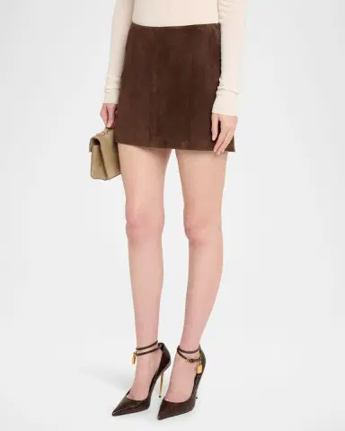 ARMA Melody A-Line Suede Mini Skirt | Thumbnail 4 ARMA Melody A-Line Suede Mini Skirt | Thumbnail 4