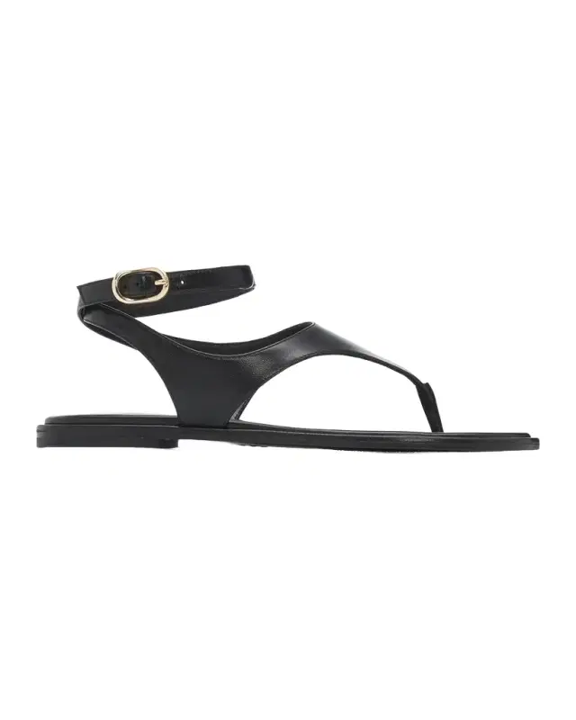 Stuart Weitzman Marley Nappa Leather Flat Thong Sandals