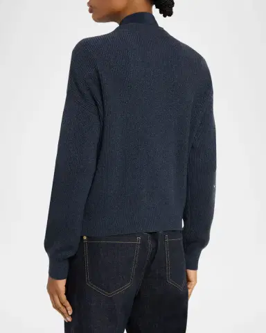 Brunello Cucinelli Shimmering Cashmere-Blend Crewneck Cardigan | Thumbnail 3 Brunello Cucinelli Shimmering Cashmere-Blend Crewneck Cardigan | Thumbnail 3