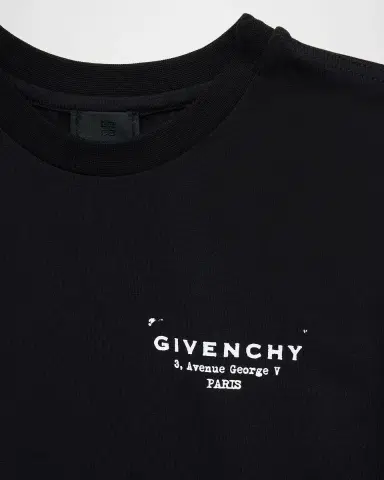 Givenchy Boy 's Logo Stamp-Print Short-Sleeved Cotton T-Shirt, Size 4-6 | Thumbnail 3 Givenchy Boy 's Logo Stamp-Print Short-Sleeved Cotton T-Shirt, Size 4-6 | Thumbnail 3