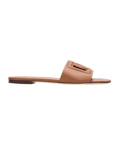 Dolce & Gabbana Cutout DG Flat Slide Sandals | Thumbnail 1 Dolce & Gabbana Cutout DG Flat Slide Sandals | Thumbnail 1
