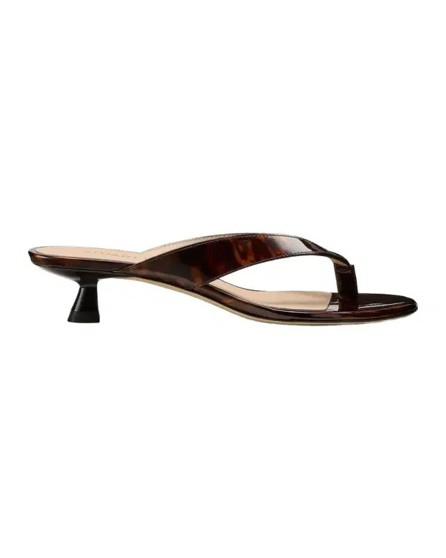 35mm Rio Sleek Patent Leather Thong Sandals