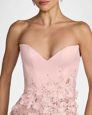 Mac Duggal Embellished Satin Strapless Gown | Thumbnail 3 Mac Duggal Embellished Satin Strapless Gown | Thumbnail 3