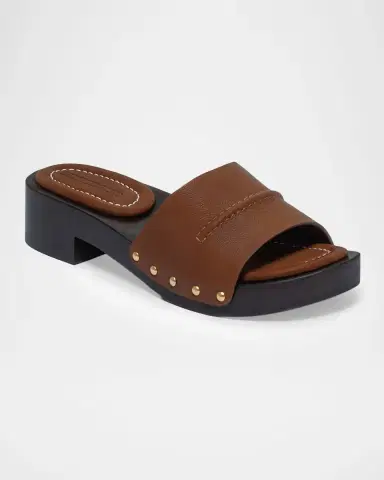 Bernardo Blyde Leather Clog Mule Sandals | Thumbnail 2