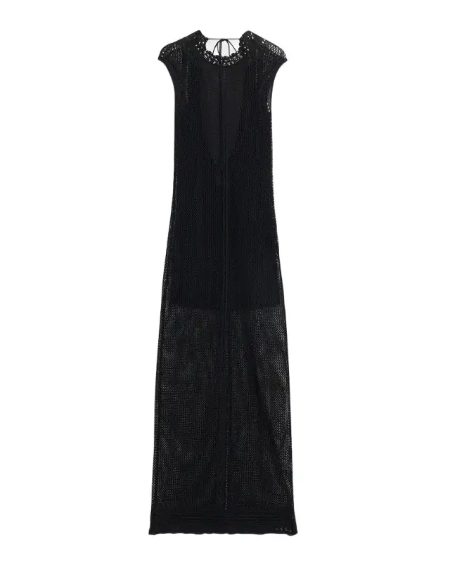 Isabel Marant Metaya Crochet Knit Backless Maxi Dress
