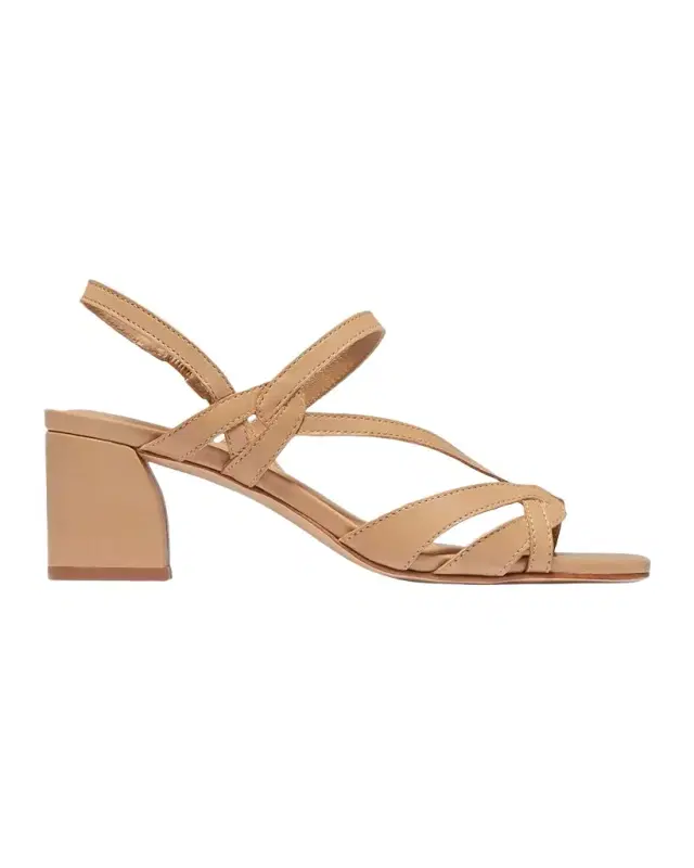 Bernardo Gyoda Leather Block-Heel Sandals
