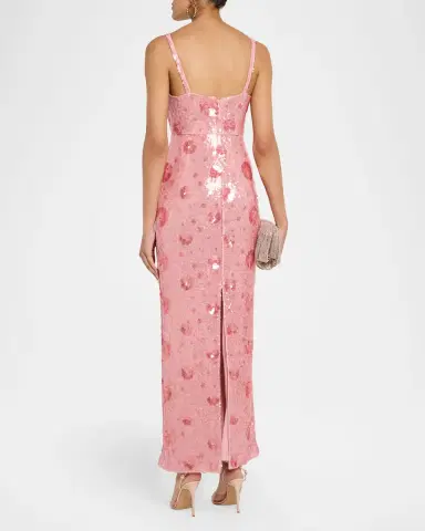 L'AGENCE Karma Sequined Maxi Dress | Thumbnail 3 L'AGENCE Karma Sequined Maxi Dress | Thumbnail 3