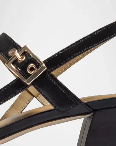 Bernardo 35mm Jinji Leather Strappy Block-Heel Sandals | Thumbnail 3