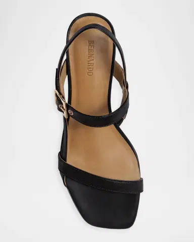 Bernardo 35mm Jinji Leather Strappy Block-Heel Sandals | Thumbnail 4