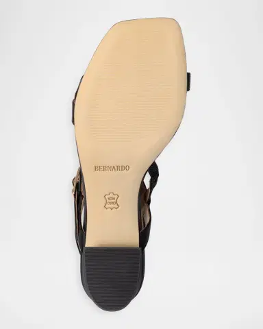 Bernardo 35mm Jinji Leather Strappy Block-Heel Sandals | Thumbnail 5