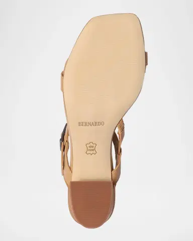 Bernardo 35mm Jinji Leather Strappy Block-Heel Sandals | Thumbnail 4