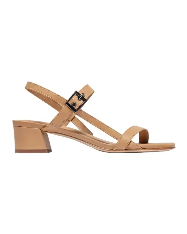 Bernardo 35mm Jinji Leather Strappy Block-Heel Sandals