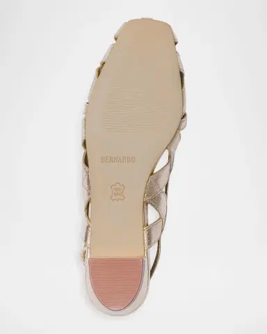 Bernardo Glinda Woven Leather Slingback Ballerina Flats | Thumbnail 3