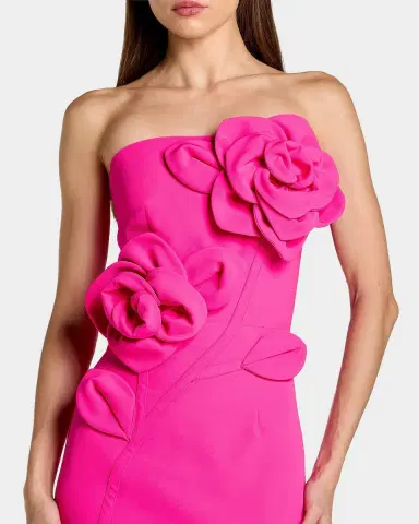 Mac Duggal Floral Embellished Crepe Strapless Maxi Dress | Thumbnail 3 Mac Duggal Floral Embellished Crepe Strapless Maxi Dress | Thumbnail 3
