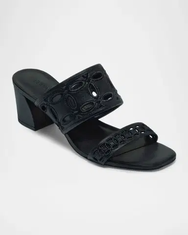 Bernardo Gemma Embroidered Leather Mule Sandals | Thumbnail 2 Bernardo Gemma Embroidered Leather Mule Sandals | Thumbnail 2