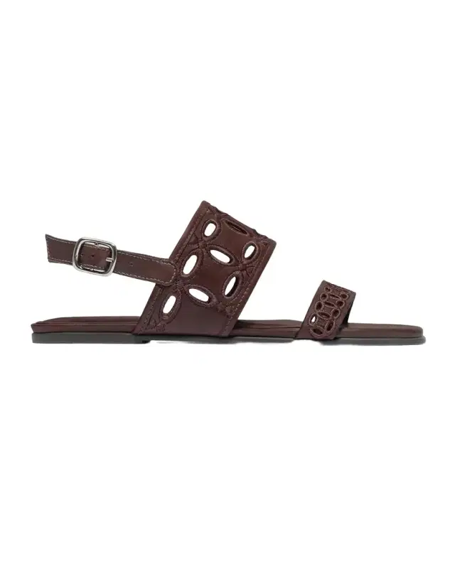 Bernardo Orla Cutout Leather Slingback Sandals