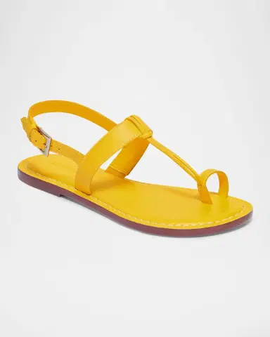 Bernardo Calfskin T-Strap Slingback Sandals | Thumbnail 2 Bernardo Calfskin T-Strap Slingback Sandals | Thumbnail 2
