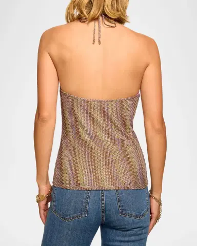 Ramy Brook Mallie Metallic Halter Top | Thumbnail 2 Ramy Brook Mallie Metallic Halter Top | Thumbnail 2
