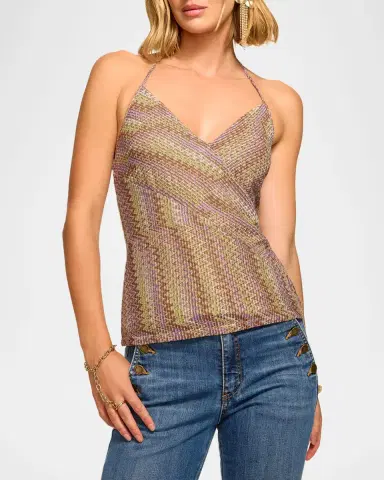 Ramy Brook Mallie Metallic Halter Top | Thumbnail 3 Ramy Brook Mallie Metallic Halter Top | Thumbnail 3