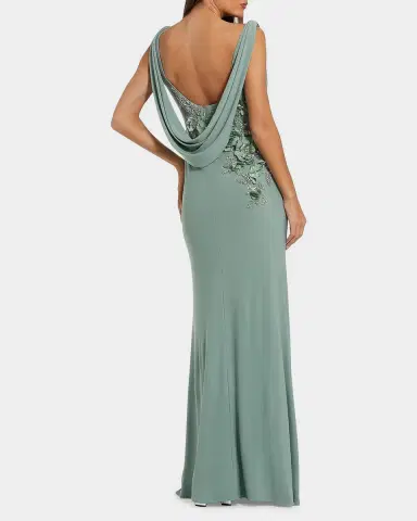 Mac Duggal Evening Beaded Jersey Sleeveless Gown | Thumbnail 2 Mac Duggal Evening Beaded Jersey Sleeveless Gown | Thumbnail 2