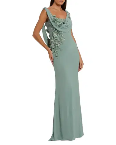 Mac Duggal Evening Beaded Jersey Sleeveless Gown | Thumbnail 1 Mac Duggal Evening Beaded Jersey Sleeveless Gown | Thumbnail 1