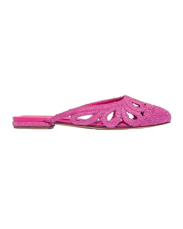 Bernardo Raffia Slipper Mules