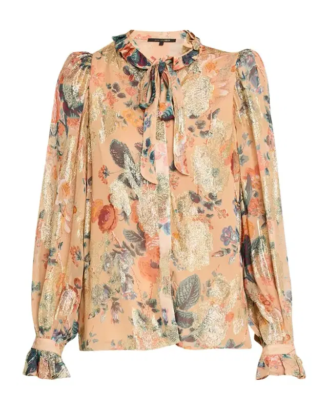 Josie Pussybow Floral Blouse