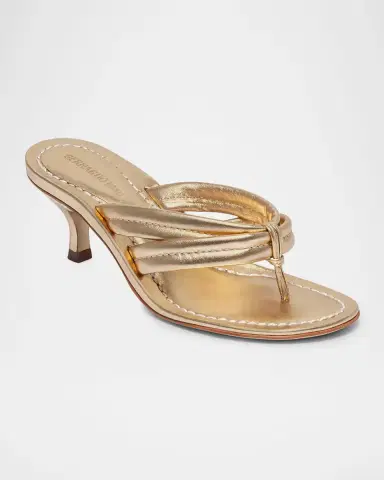 Bernardo Miami Kitten-Heel Leather Mule Sandals | Thumbnail 2 Bernardo Miami Kitten-Heel Leather Mule Sandals | Thumbnail 2