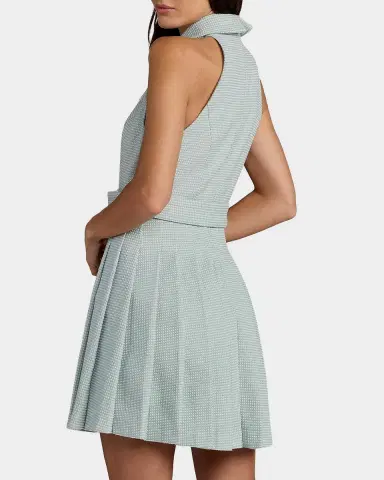 Mac Duggal Bouclé Pleated Button-Front Minidress | Thumbnail 2 Mac Duggal Bouclé Pleated Button-Front Minidress | Thumbnail 2