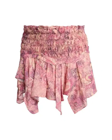 Isabel Marant Ceiva Smocked Silk Handkerchief Mini Skirt | Thumbnail 1 Isabel Marant Ceiva Smocked Silk Handkerchief Mini Skirt | Thumbnail 1