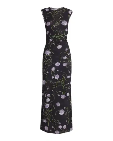 Stella McCartney Twisted Flower Mesh Sleeveless Maxi Dress | Thumbnail 1 Stella McCartney Twisted Flower Mesh Sleeveless Maxi Dress | Thumbnail 1