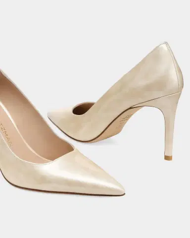 Stuart Weitzman 85mm Stuart Power Leather Pumps | Thumbnail 3