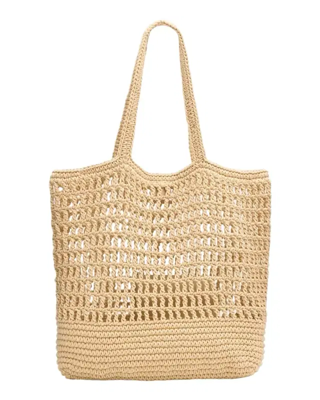 Vince Barcelona Large Cotton Crochet Tote Bag