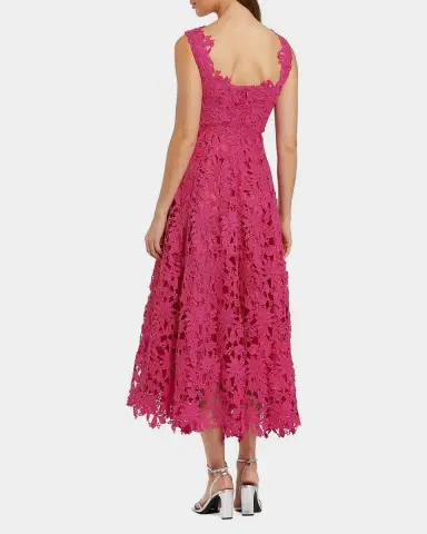 Mac Duggal Lace A-Line Midi-Dress | Thumbnail 2 Mac Duggal Lace A-Line Midi-Dress | Thumbnail 2