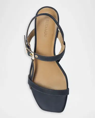 Bernardo 35mm Jinji Leather Strappy Block-Heel Sandals | Thumbnail 3