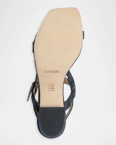 Bernardo 35mm Jinji Leather Strappy Block-Heel Sandals | Thumbnail 4
