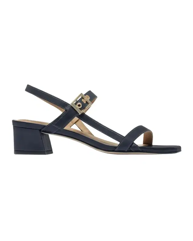 Bernardo 35mm Jinji Leather Strappy Block-Heel Sandals