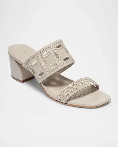 Bernardo Gemma Embroidered Leather Mule Sandals | Thumbnail 2 Bernardo Gemma Embroidered Leather Mule Sandals | Thumbnail 2