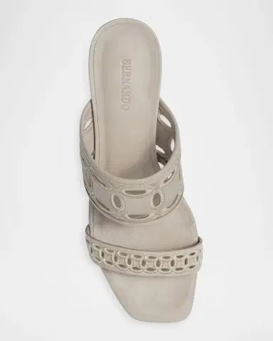 Bernardo Gemma Embroidered Leather Mule Sandals | Thumbnail 4 Bernardo Gemma Embroidered Leather Mule Sandals | Thumbnail 4