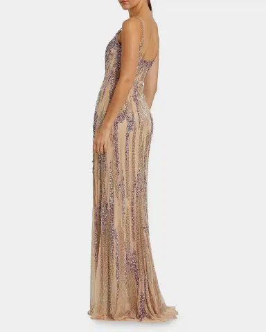 Mac Duggal Evening Sequined Mesh Gown | Thumbnail 2 Mac Duggal Evening Sequined Mesh Gown | Thumbnail 2
