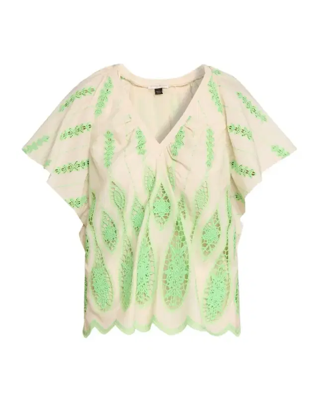 Bettie Embroidered Short-Sleeve Top