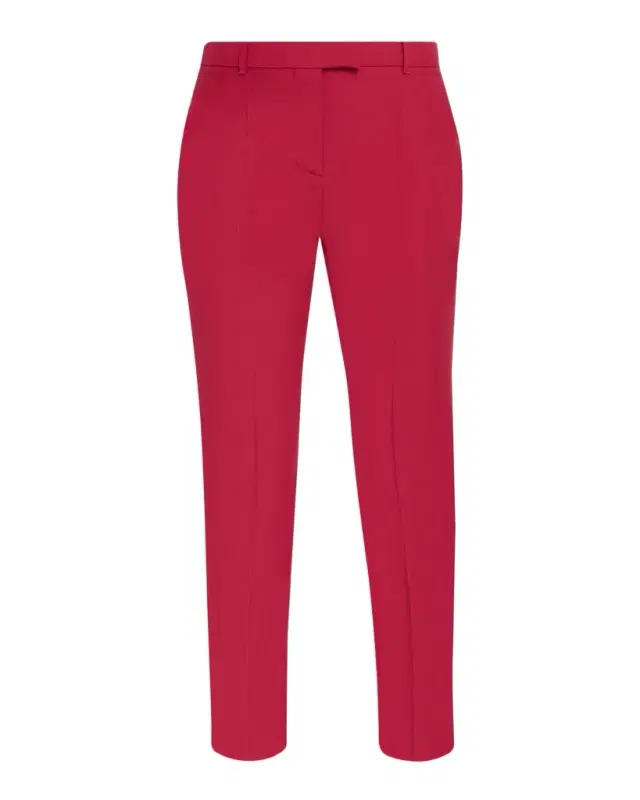 McQueen Certified Wool Mohair Slim-Leg Ankle Trousers