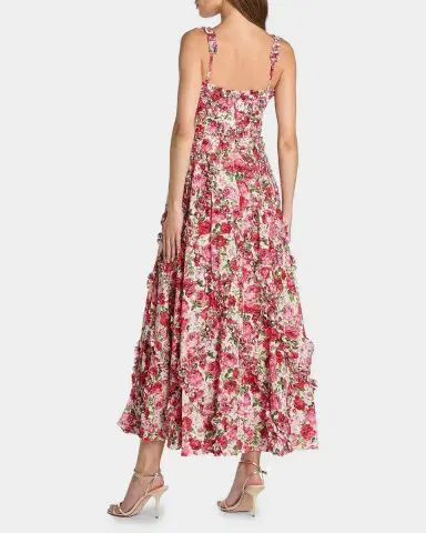 Mac Duggal Ruffle Floral Sweetheart Maxi Dress | Thumbnail 2
