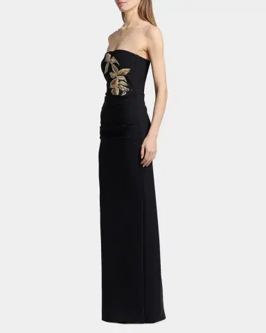 Chiara Boni La Petite Robe Nitra Strapless Bead Applique Column Gown | Thumbnail 7