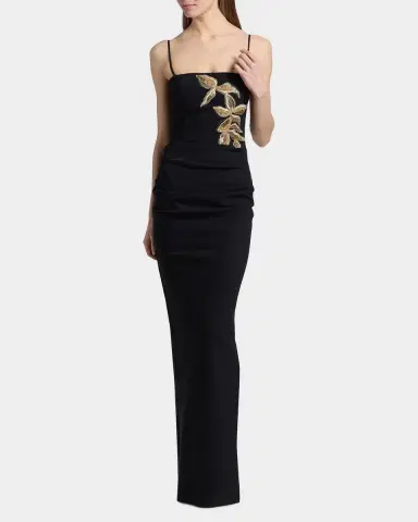 Chiara Boni La Petite Robe Nitra Strapless Bead Applique Column Gown | Thumbnail 8