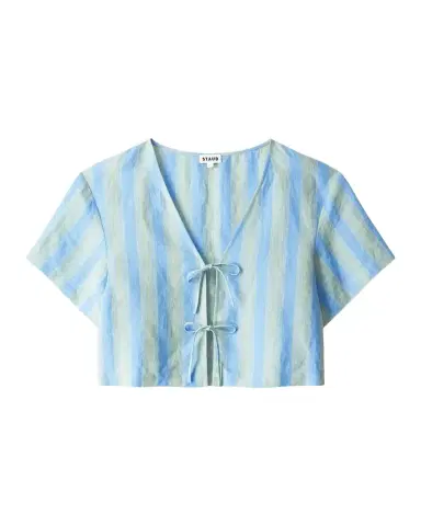 STAUD Ava Striped Linen Top | Thumbnail 1 STAUD Ava Striped Linen Top | Thumbnail 1