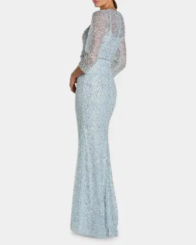 Mac Duggal Embellished Lace Column Gown | Thumbnail 2 Mac Duggal Embellished Lace Column Gown | Thumbnail 2