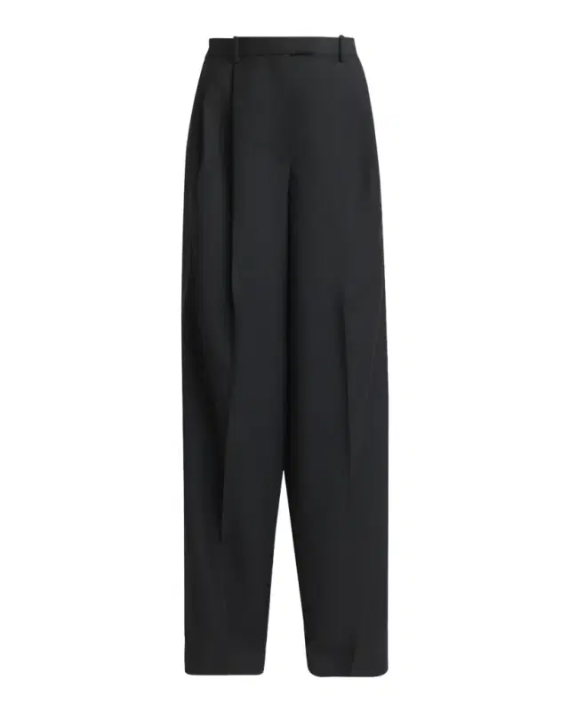 Pleated Wool-Mohair Tuxedo Pants