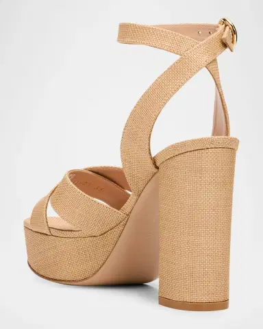 Gianvito Rossi 70mm Raffia Platform Sandals | Thumbnail 2 Gianvito Rossi 70mm Raffia Platform Sandals | Thumbnail 2