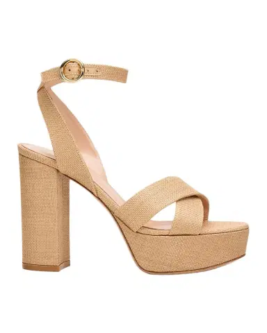 Gianvito Rossi 70mm Raffia Platform Sandals | Thumbnail 1 Gianvito Rossi 70mm Raffia Platform Sandals | Thumbnail 1